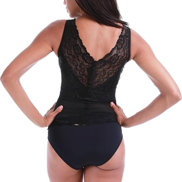 NEW Magic Curves Lace Shaping Camisole Breast Enhancer Pocket Black Small - Picture 4 of 5